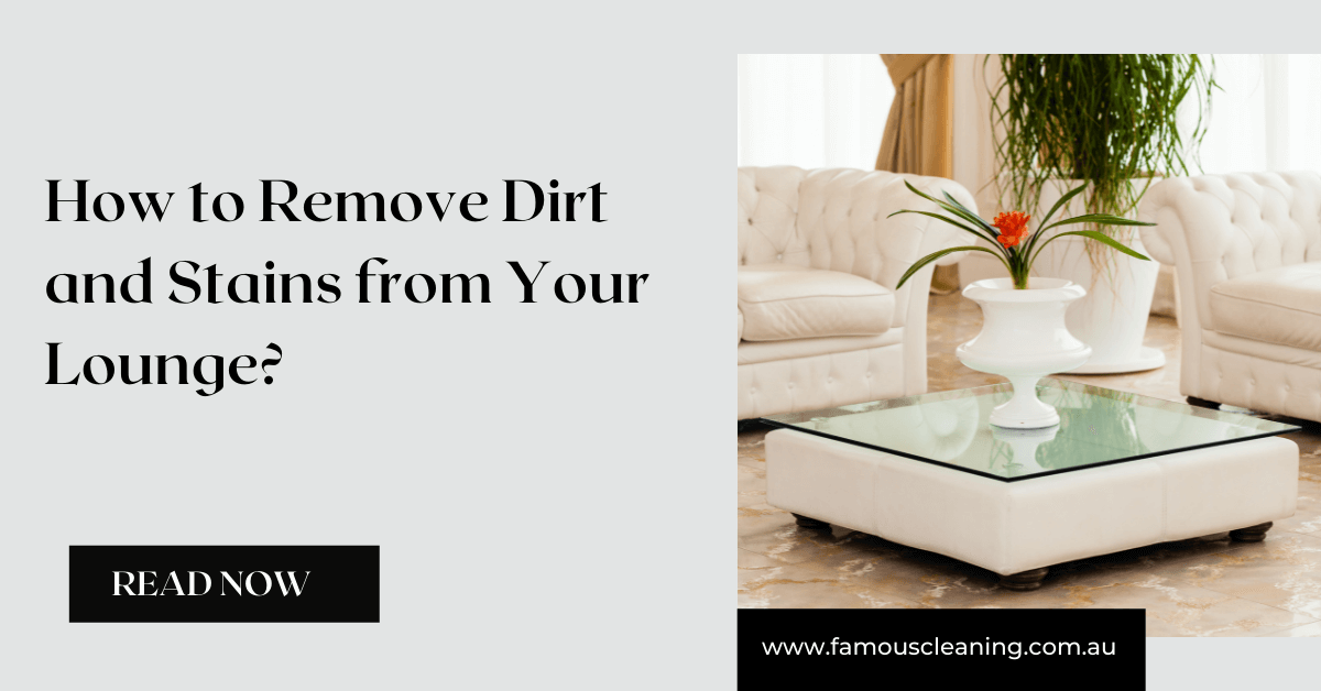 How to Remove Dirt and Stains from Your Lounge?